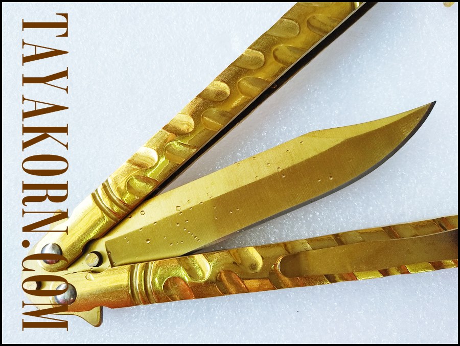 มีดบาลีซอง โกลเด้นธันเดอร์ GoldenThunder Balisong Knife TKBS-GT5