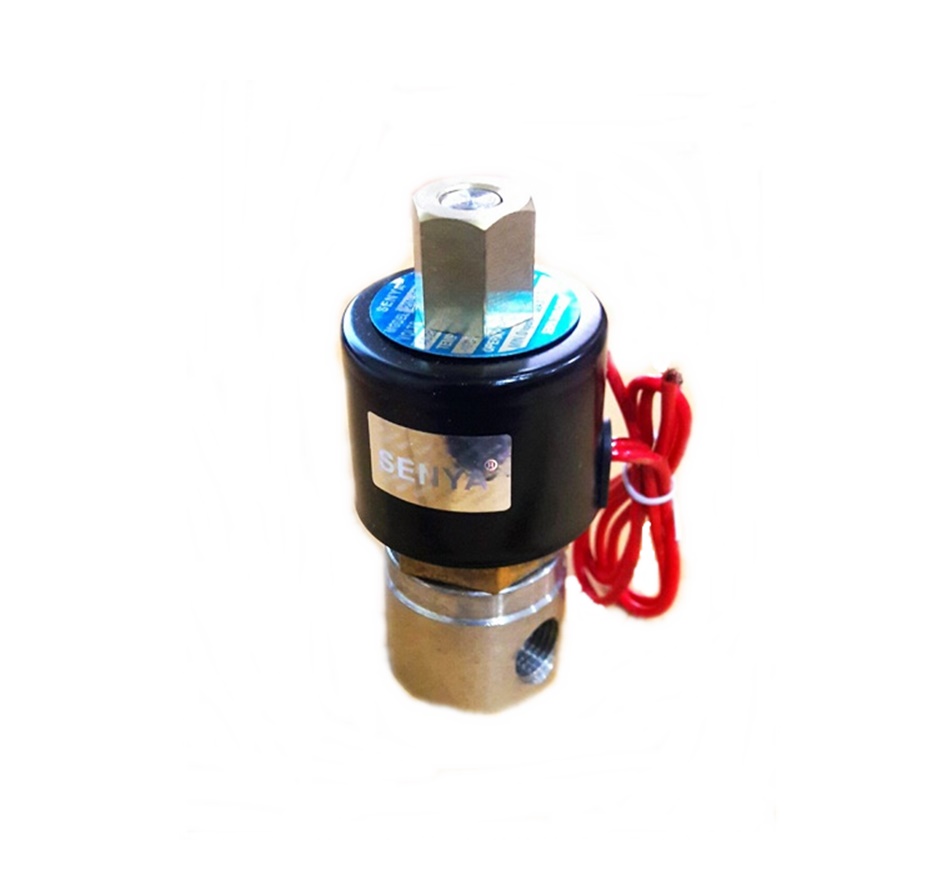 โซลินอยด์วาล์ว วาล์วไฟฟ้า วาวล์น้ำ วาล์วลม วาล์วสแตนเลส N/O(ปกติเปิด) 220V AC 1/4"