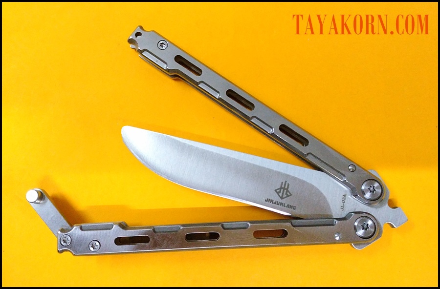 มีดซ้อมควง ไวท์มุรามะ White Murama Balisong Trainer Knife TKBS-WM778TR
