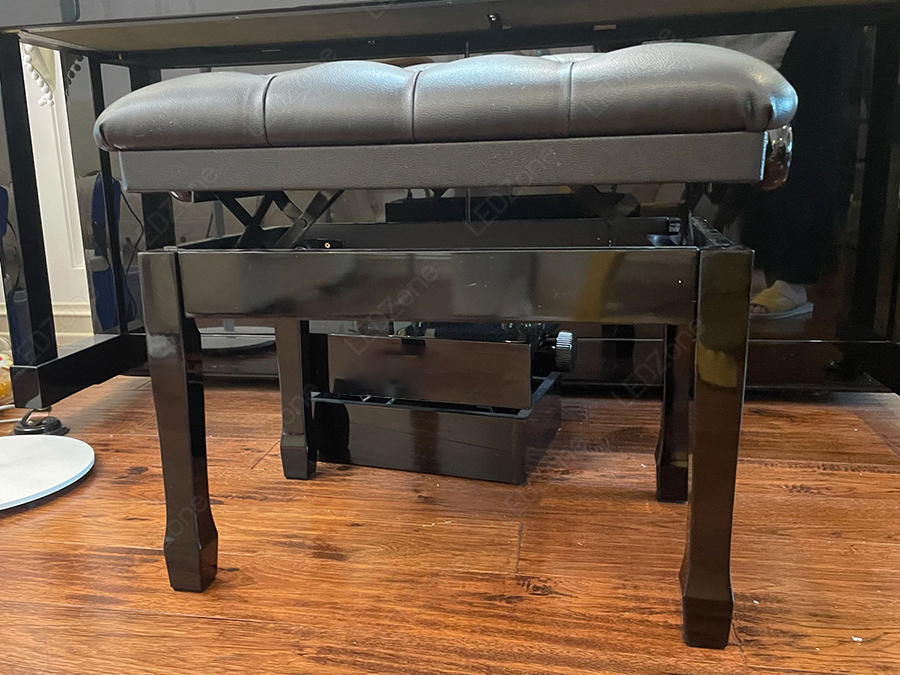 เก้าอี้เปียโน ปรับระดับได้ รุ่น Luxury ขาเรียวเหลี่ยม Hi-Gross เบาะหนัง PU เก้าอี้โต๊ะเครื่องแป้ง เก้าอี้ยาว