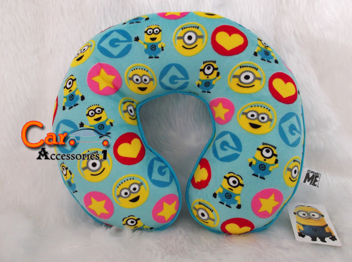 หมอนรองคอตัวยูมินเนี่ยน Minion พิมพ์ลายสีฟ้า ลิขสิทธิ์แท้ ราคาพิเศษ