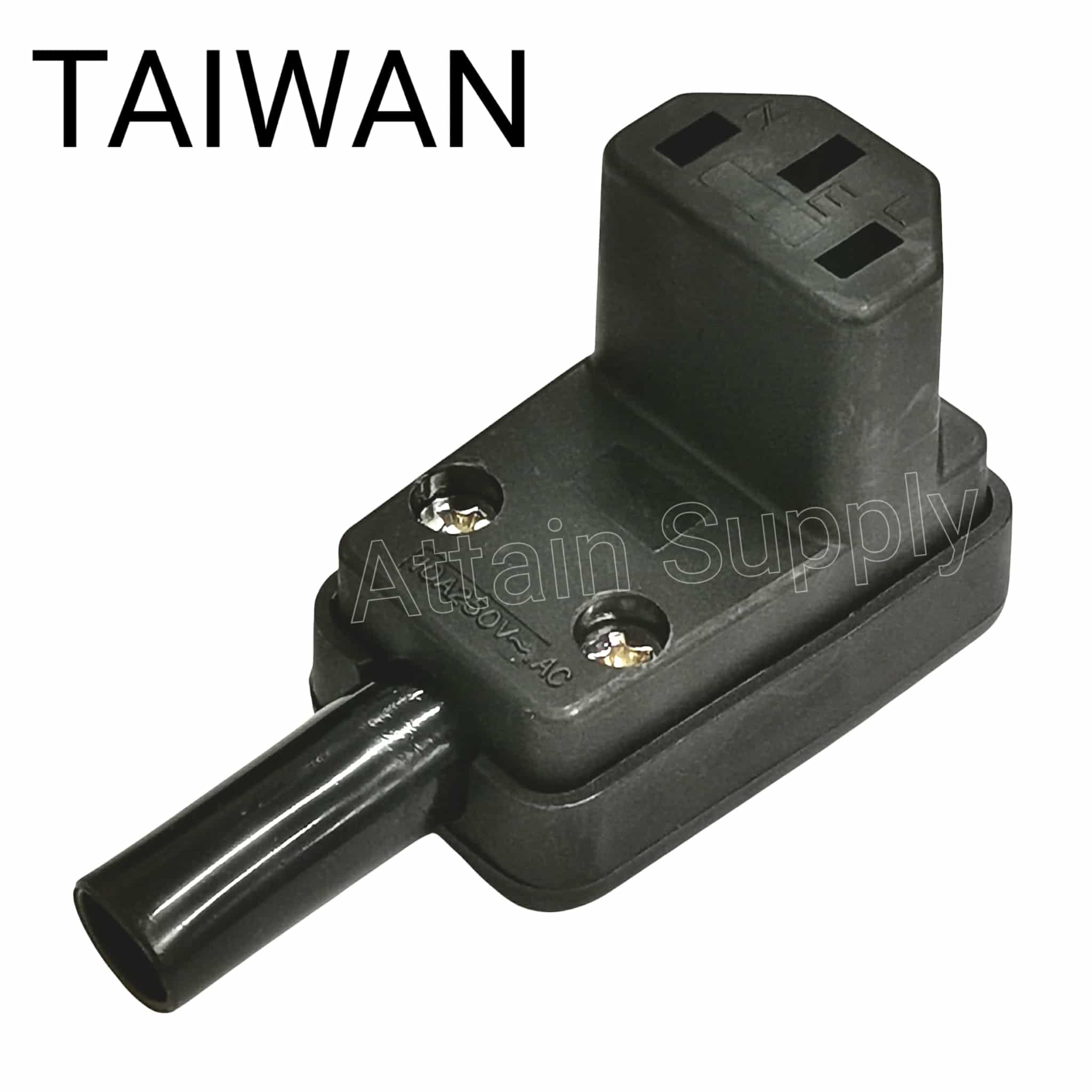 ปลั๊กคอม 3ขา ตัวเมีย-แบบต่อสาย/รุ่นงอ TAIWAN