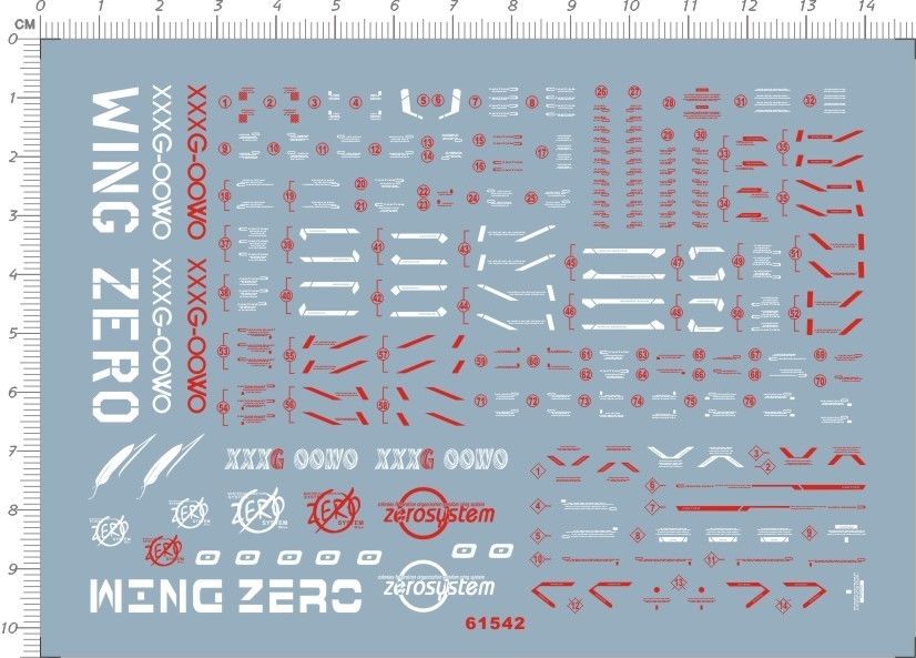 decals MG Wing Zero EW xxxg-00w0 61542