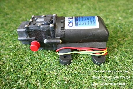 ปั๊มน้ำ DC 12V รุ่น OK- 01 ( 6 บาร์ ) ( No Pressure switch ) ( ปั๊มพ่่นหมอก )