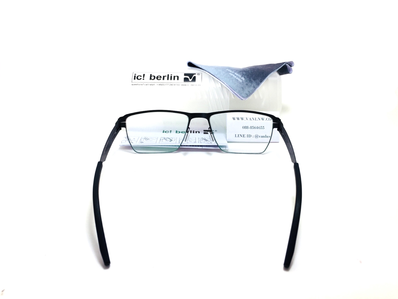 แว่นสายตา ic berlin model francois s. black 54-24 <ดำ>