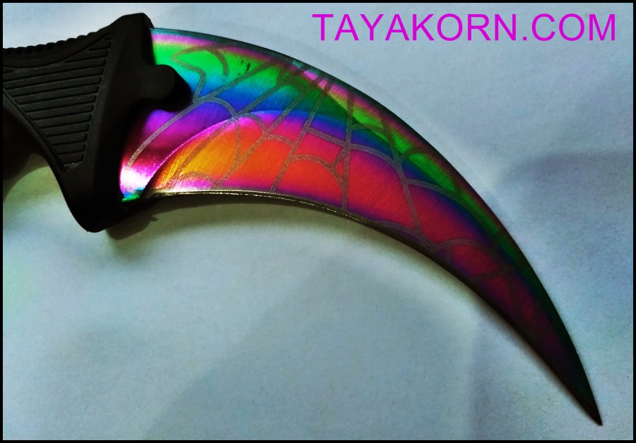 มีดคารัมบิต เรนโบว์สไปเดอร์ Rainbow Spyder Karambit Knife