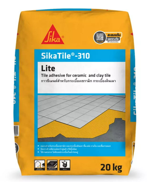 SikaTile®-310 Lite กาวซีเมนต์สำหรับกระเบื้องเซรามิก กระเบื้องดินเผา SIKA SikaTile®-310 Lite