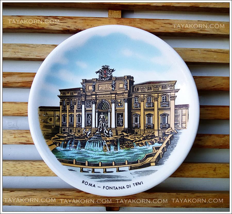 จานรองแก้วกาแฟสะสม แบบ A Vintage Coffee Plate Tyle A made in Italy