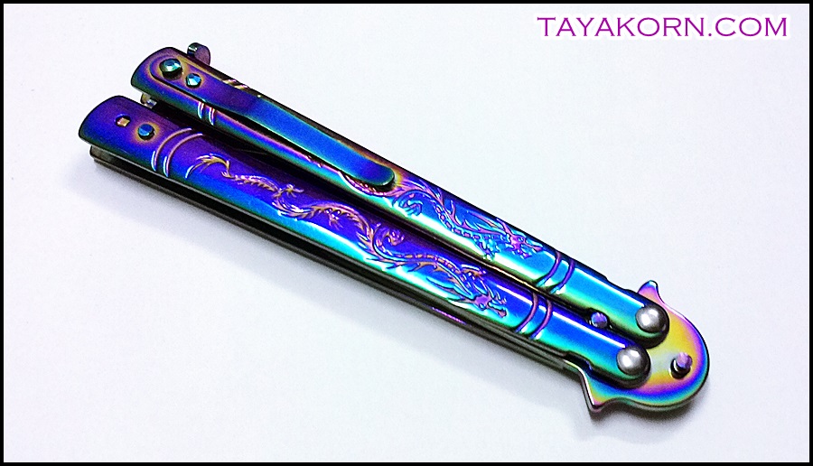 มีดควง บาลีซองเรนโบว์ดราก้อน Rainbow Dragon Balisong TKBS-DG7
