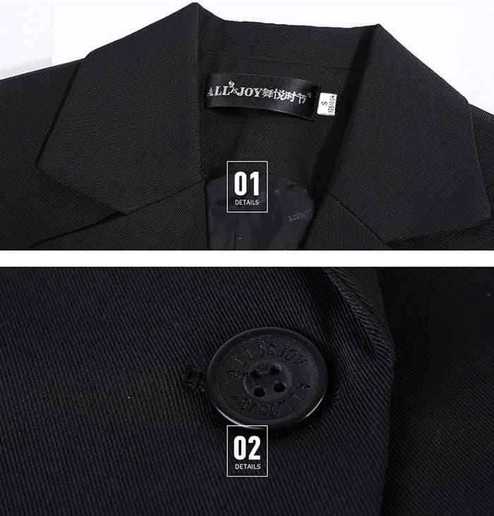 ชุดสูทผู้หญิง สีกรม ผ้าฮานาโกะ สูท+กางเกง Size L **มีของแถม**