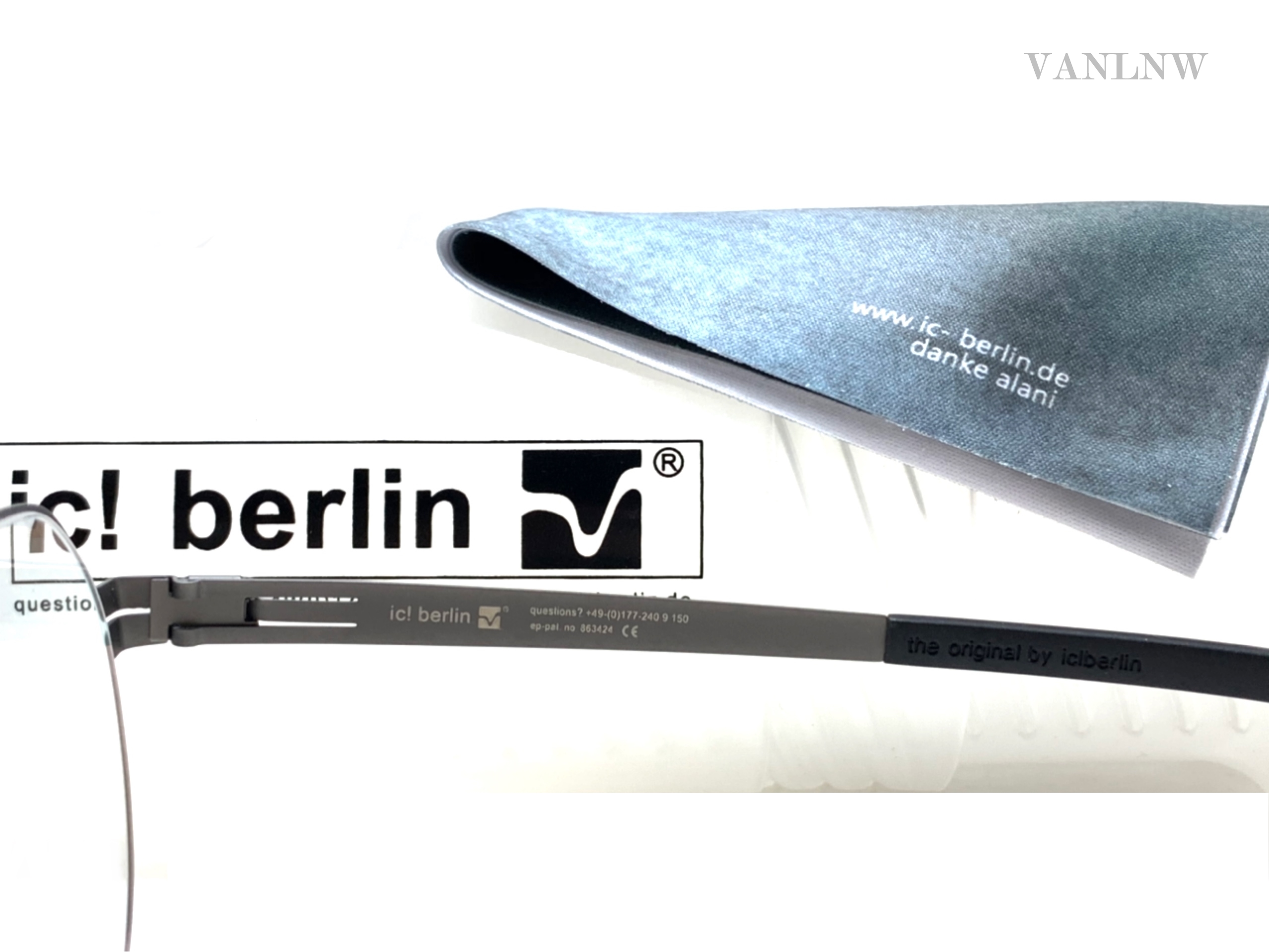 แว่นสายตา ic berlin model M714 gun metal 50-19 <กันเมทัล>