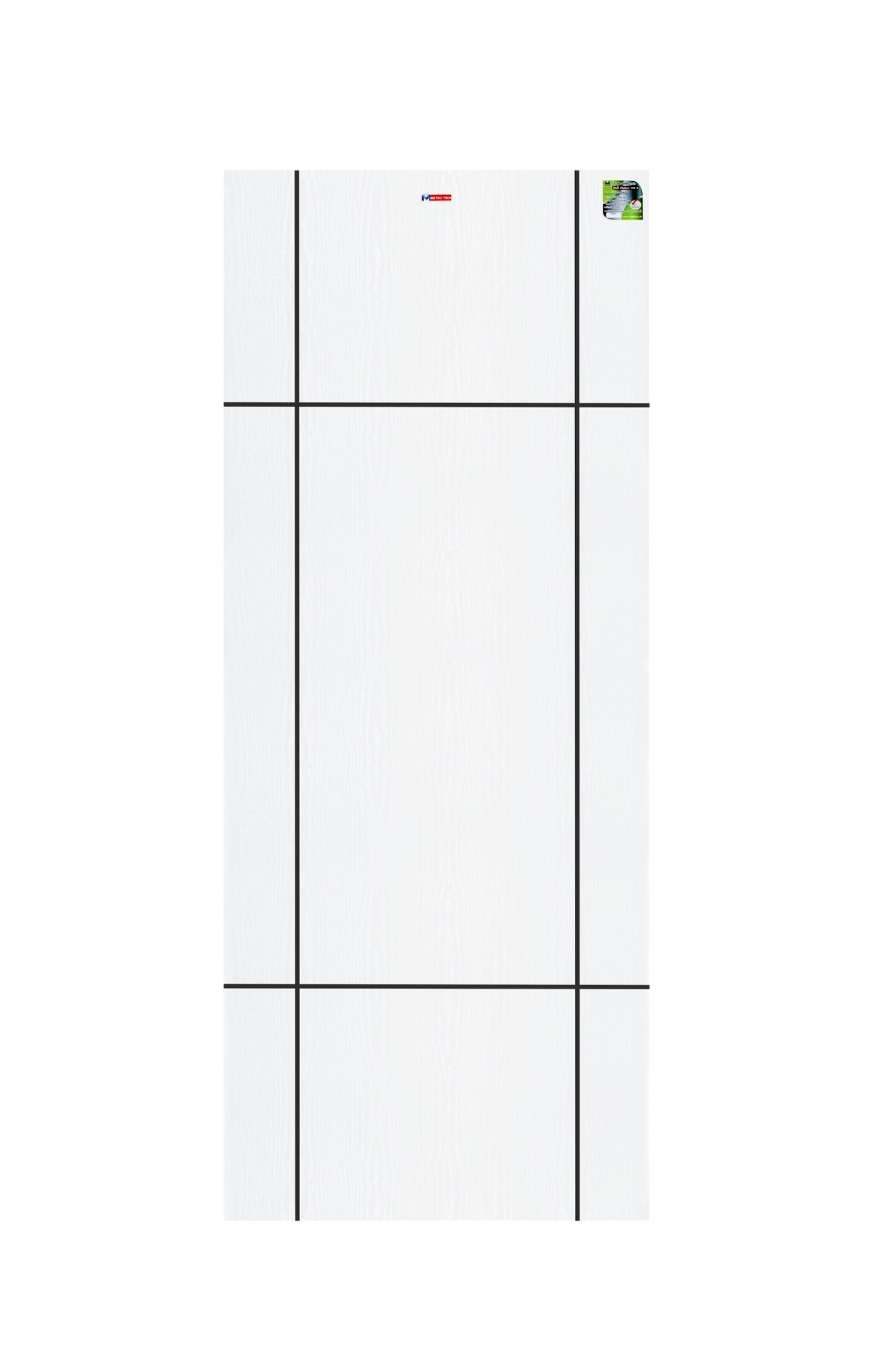 ประตูUPVCเมโทร-เทค MP-16 รุ่น เซาะร่อง สีขาว ขนาด 70*200 ซม.