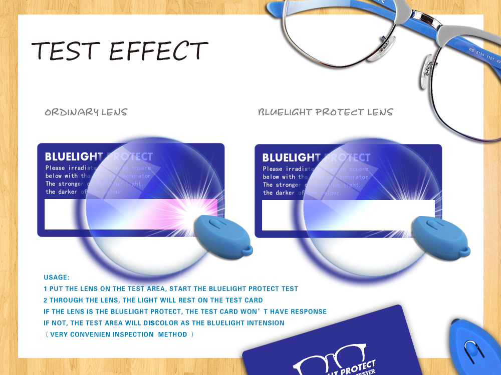 ชุดทดทอบแว่นกรองแสงสีฟ้า Blue Ray Block Tester ใช้งานง่ายไม่ยุ่งยาก ทดสอบเองได้ที่บ้าน