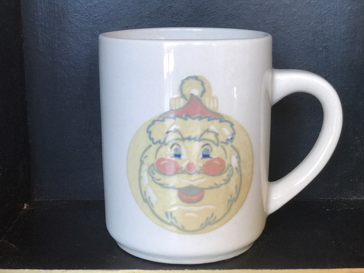 แก้วกาแฟวินเทจสะสมU.S.A. Denny's Restaurant ลายซานต้า