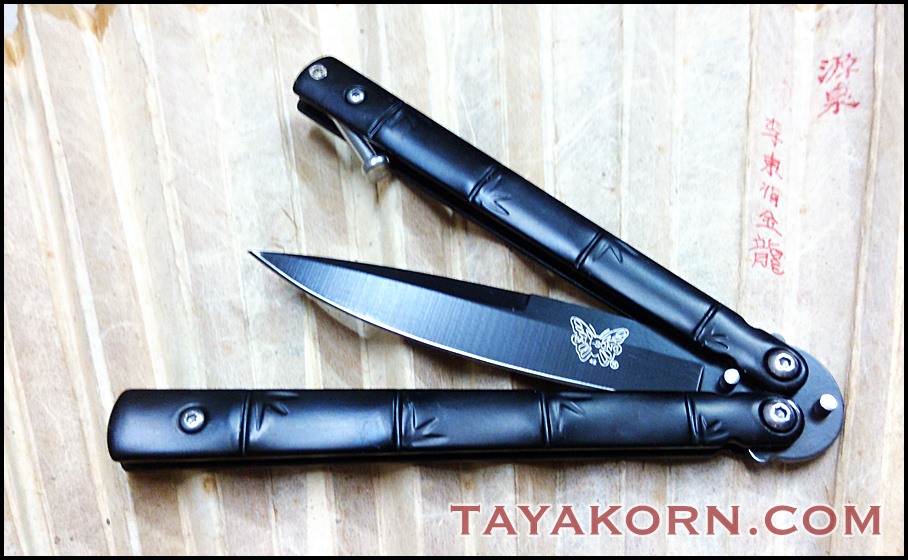 มีดควงใบไผ่ทมิฬ2 Dark Bamboo Leaf2 Balisong Knife