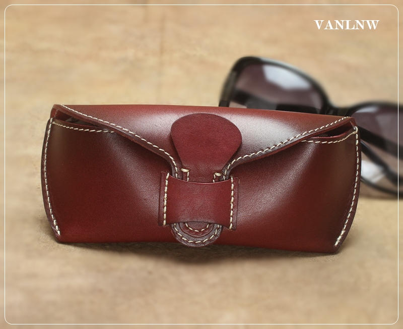 กล่องแว่นตาหนังแท้ Handmade design by japan ( หนังวัวอิตาลีแท้ 100% ) ซองใส่แว่นตาหนังแท้ กล่องแว่นตาพกพา