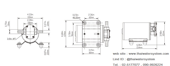 ปั๊มดูดน้ำมัน DC 12V 144W ( Gear Pump )