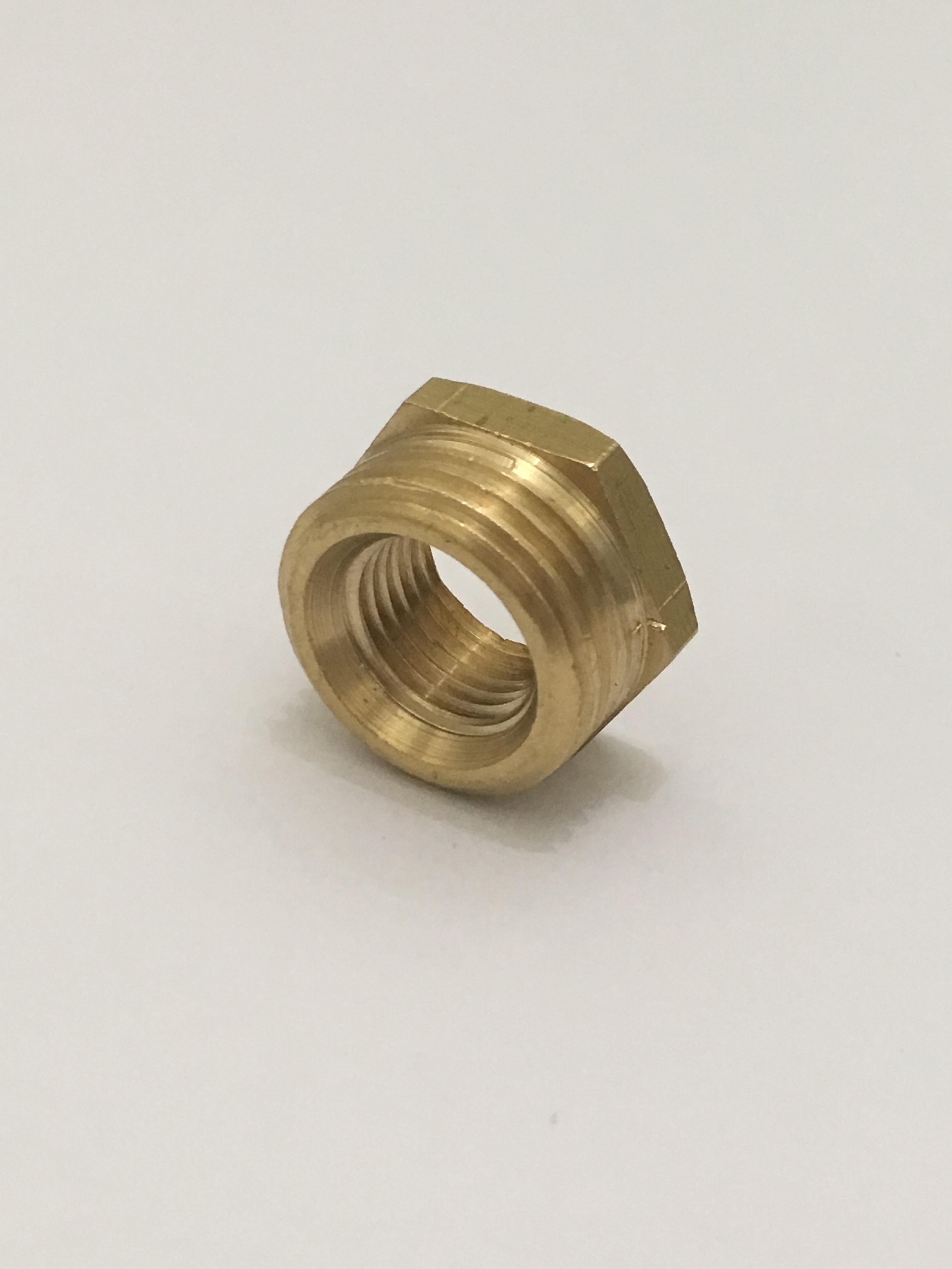 01-BSR02-04 ข้อลดเหลี่ยมทองเหลือง 1/4" x 1/2"