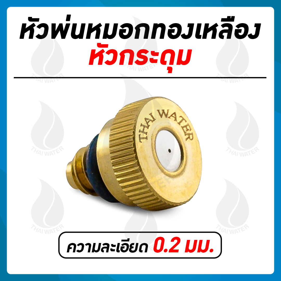 03-FLB-112 หัวพ่นหมอกทองเหลือง หัวพ่นหมอกกระดุมความละเอียด 0.2 มม.