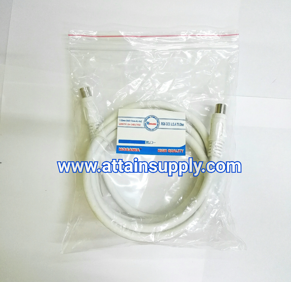 สายทีวี 1.5เมตร/HSW-สีขาว