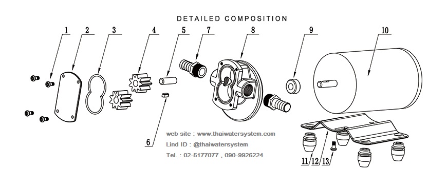 ปั๊มดูดน้ำมัน DC 12V 144W ( Gear Pump )