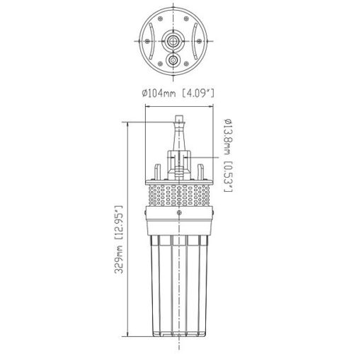 ปั๊มน้ำบาดาลโซล่าเซลล์ 24 โวลต์ (24VDC) submersible pump ส่งสูง 70 เมตร SKU-069
