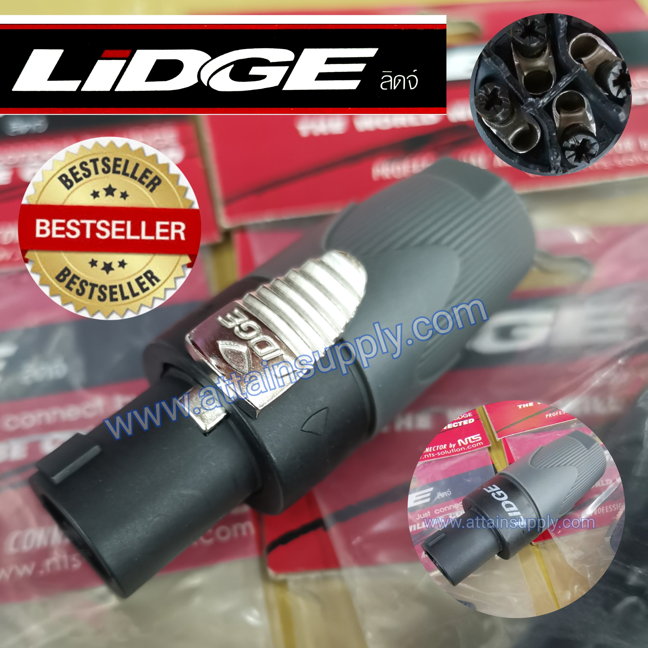 P.SPEAKON 4P-YM122A*BLACK/LIDGE