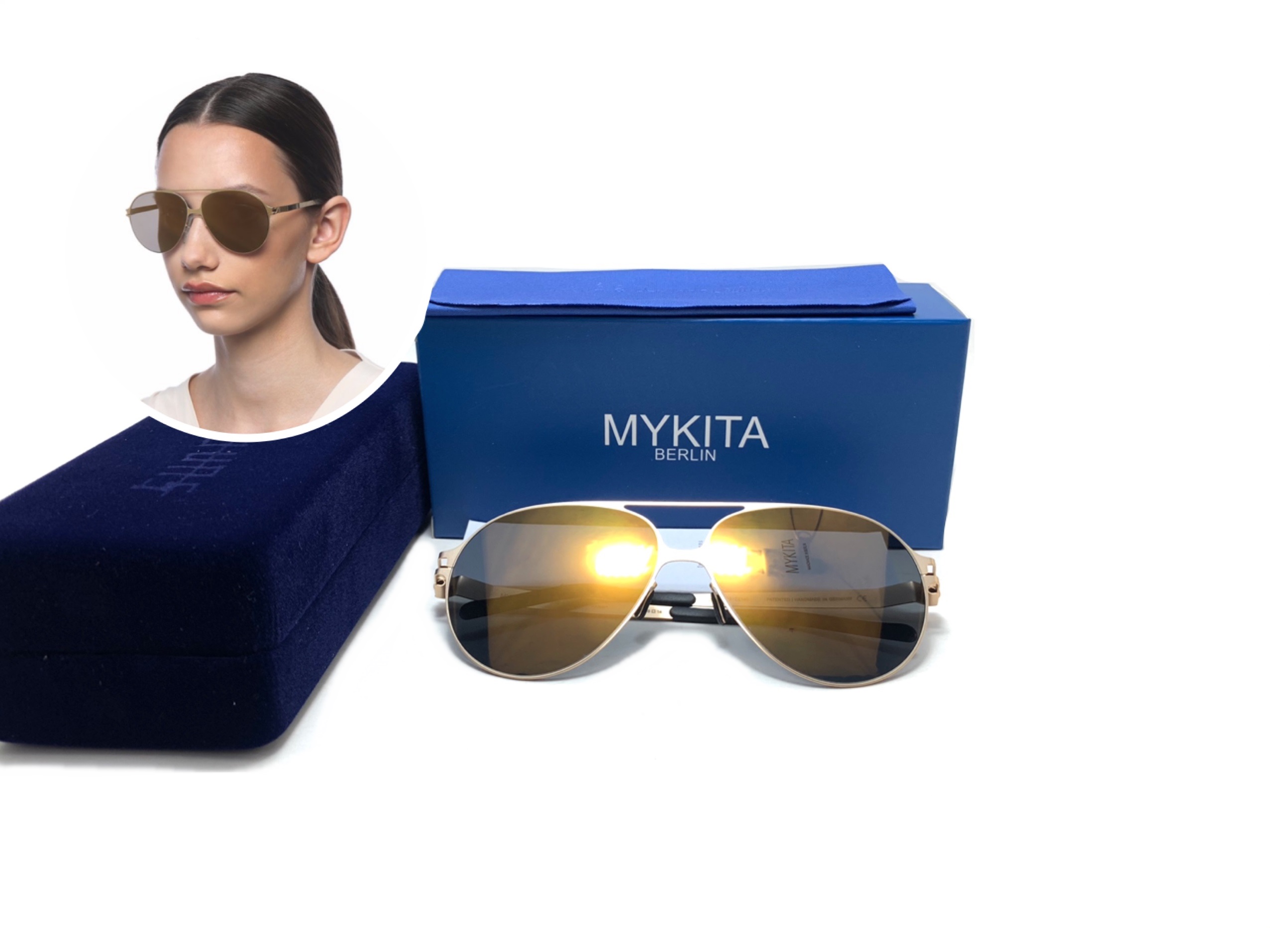 แว่นกันแดด MYKITA HANSI COL.001 58-14 140 <ปรอททอง>
