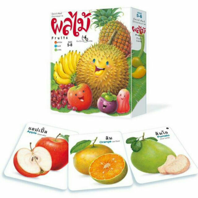 บัตรภาพ คำศัพท์ผลไม้ (Fruits)