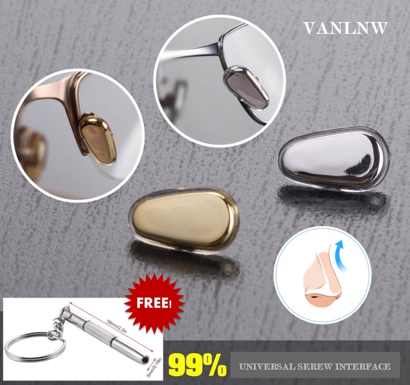 แป้นจมูกแว่นตา Air Silicone Nose Pad แป้นจมูกซิลิโคน เกรดพรีเมียม นิ่มใส่สบาย ลดการกดทับบริเวณดั้งจมูก (แบบไขน็อต)