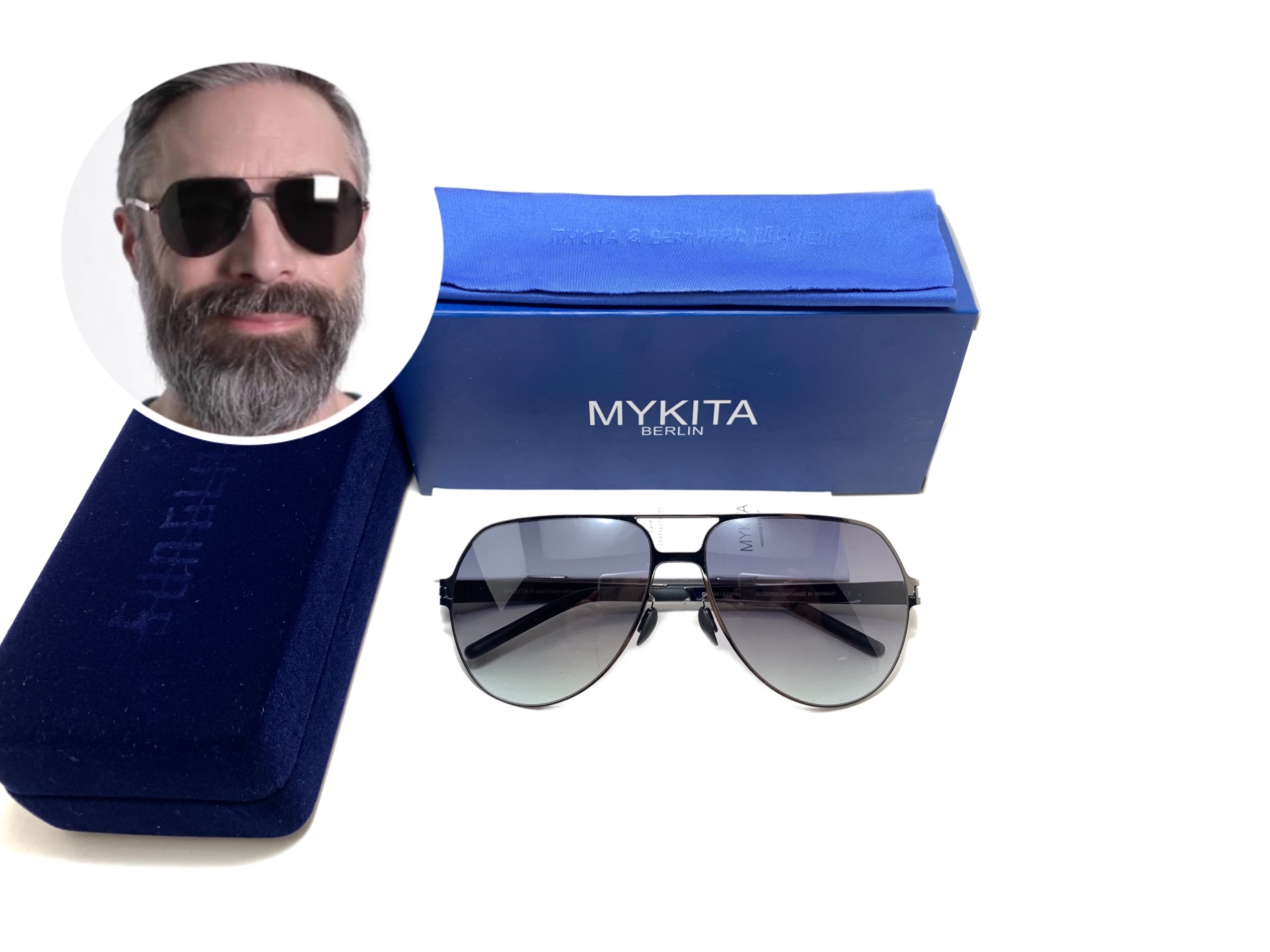 แว่นกันแดด MYKITA BEPPO COL.008 Black 59-15 140 <ดำ>