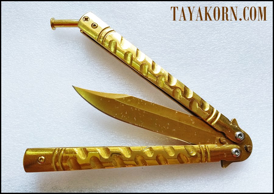 มีดบาลีซอง โกลเด้นธันเดอร์ GoldenThunder Balisong Knife TKBS-GT5