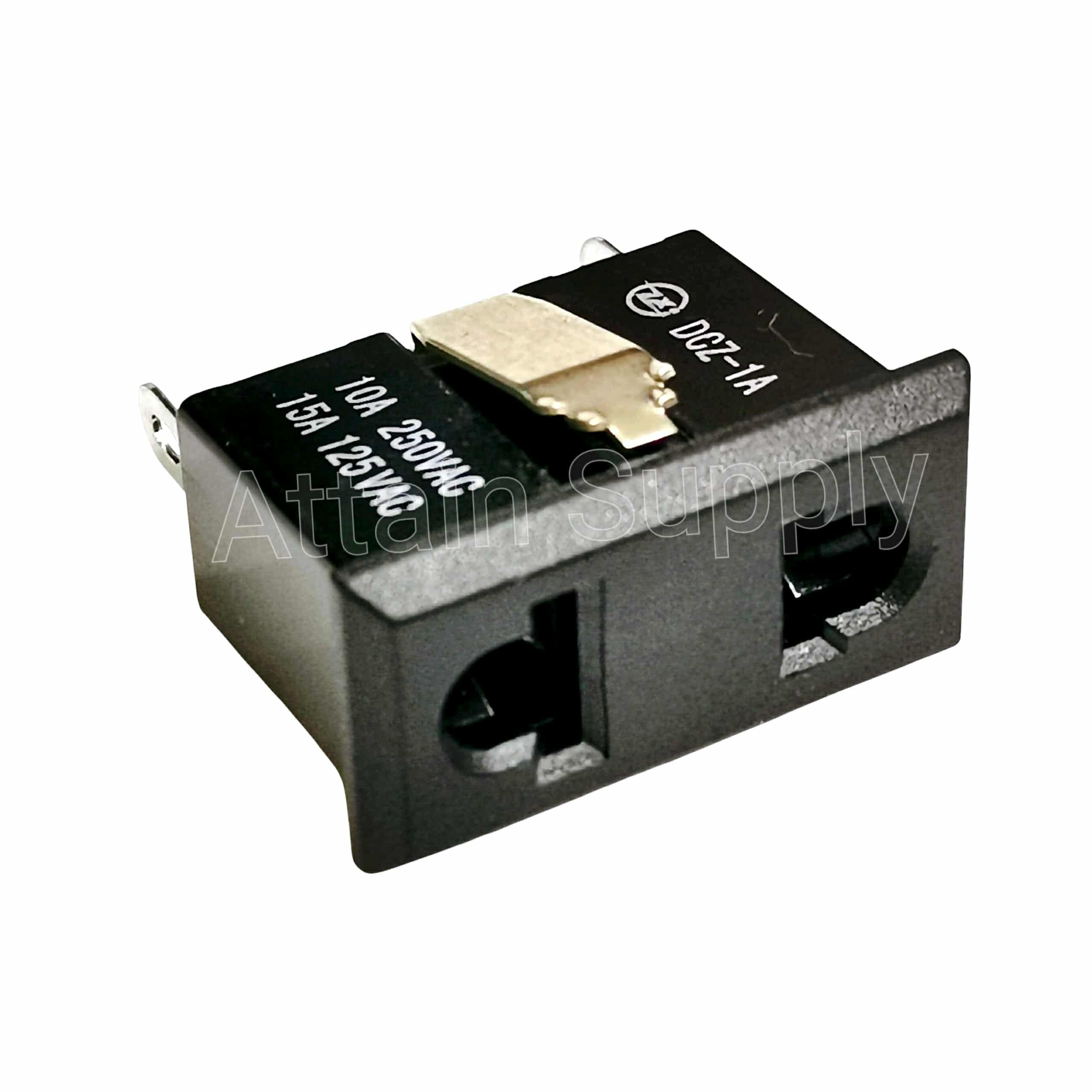 เต้ารับAC-2ขาแบน/กลม ขอบริมล็อคDCZ1A