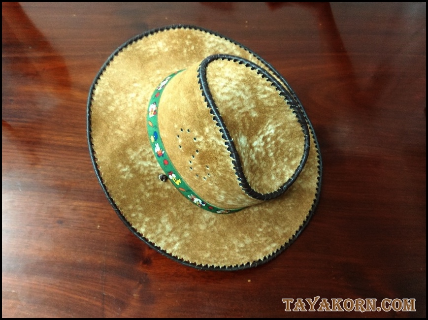 หมวกคาวบอยหนังแท้(หนังวัว)Brown horse pony