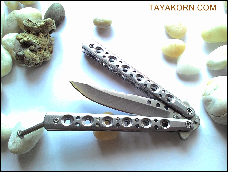 มีดบาลิซองไวท์โบอิ้ง 747 White Boeing 747 Balisong Knife TKBS-B747W