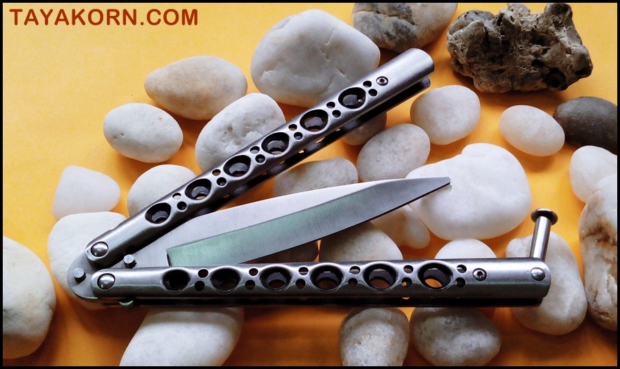 มีดซ้อมควง บาลีซองลองไอซ์แลนด์ ฺLONG ICELAND Balisong TRAINER Knife