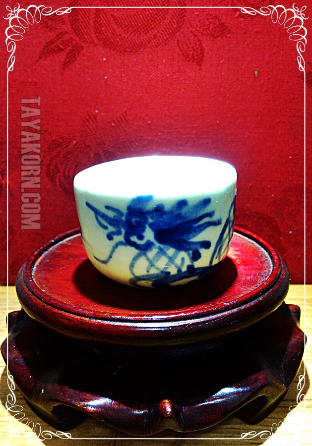 ถ้วยชาจีน ลายมังกรสยบมาร Hand made ทั้งปั้นและเขียนลาย