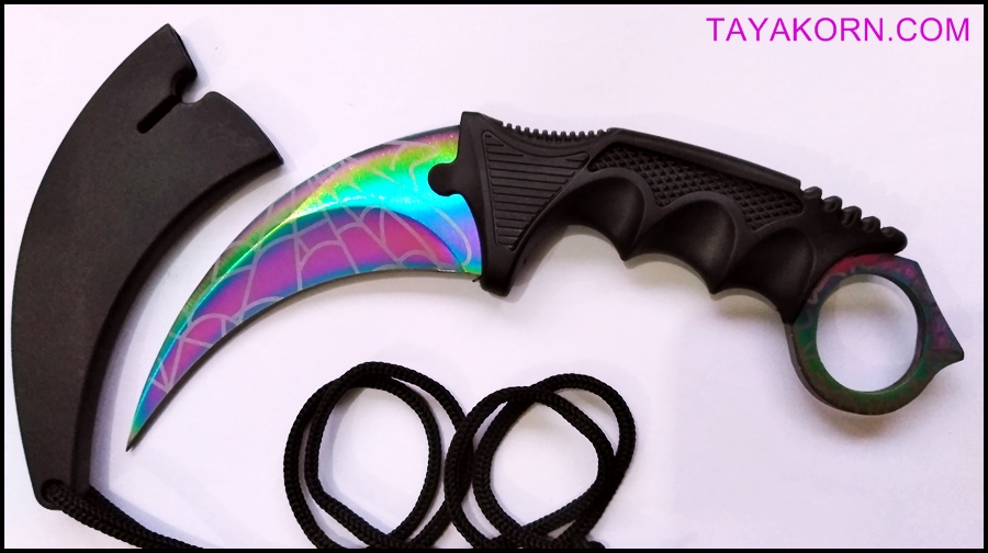 มีดคารัมบิต เรนโบว์สไปเดอร์ Rainbow Spyder Karambit Knife