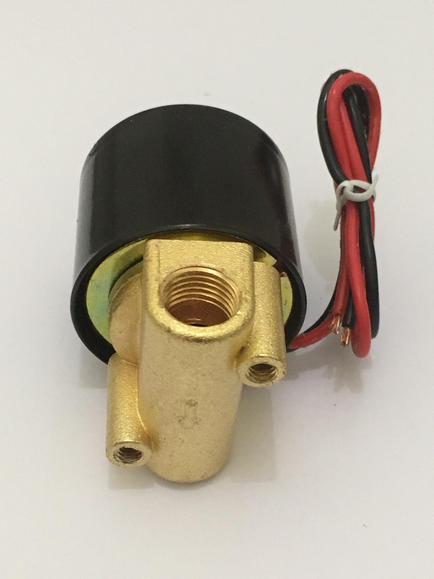 07-2W-02-1-12VDC-SY โซลินอยด์วาล์ว วาล์วไฟฟ้า วาวล์น้ำ วาล์วลม ทองเหลือง N/C 12V DC 1/4"