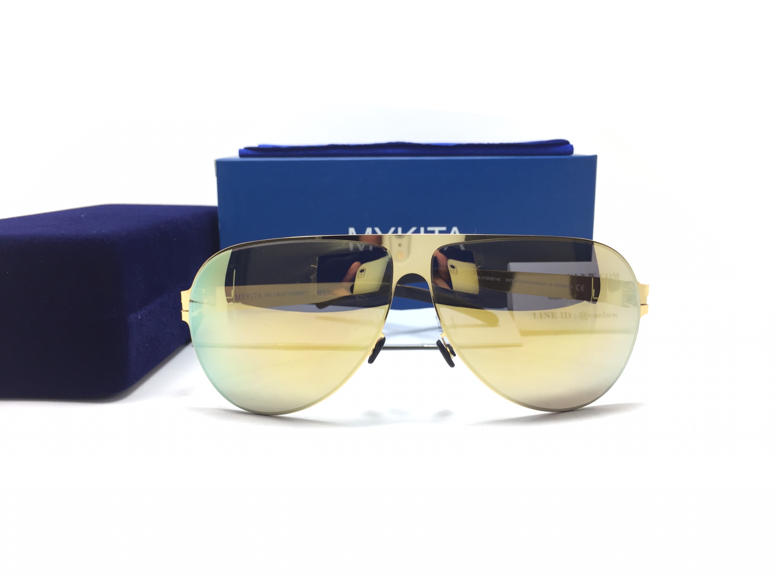 แว่นกันแดด MYKITA Hubert COL.01 62-11 140 <ปรอททอง>