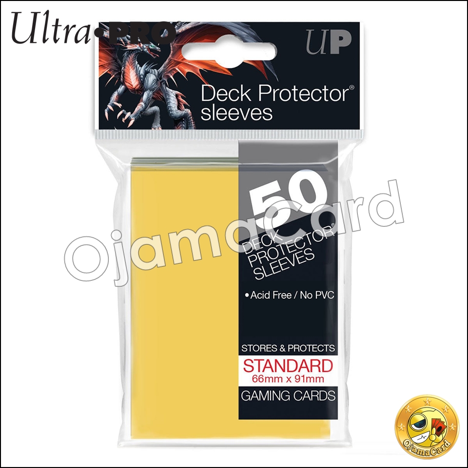Ultra•Pro PRO-Gloss Standard Deck Protector Sleeves (50ct) — Yellow
