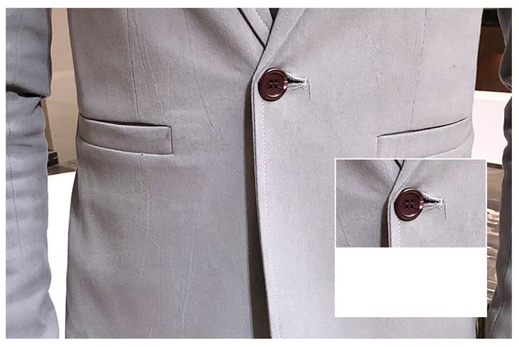 เสื้อสูทเกรด A สีเทา ผ้าคอตตอน L,XL