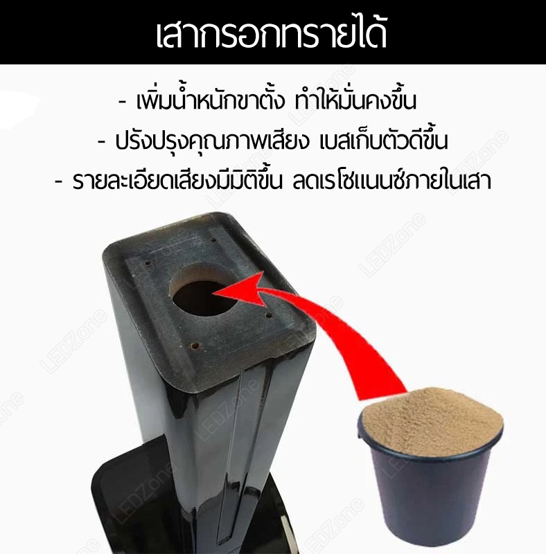 [ราคาต่อคู่] ขาตั้งลำโพงรุ่น Super Glossy Hi-Gross ไฮกรอส Piano Black สูง 60 cm