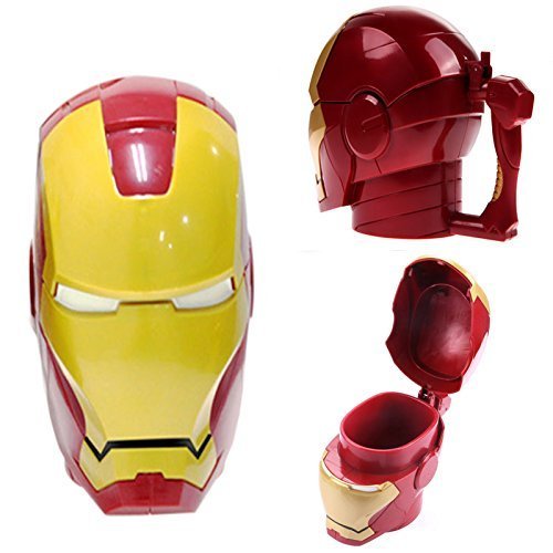 Iron Man 3D Helmet plastic cup (White Eye)