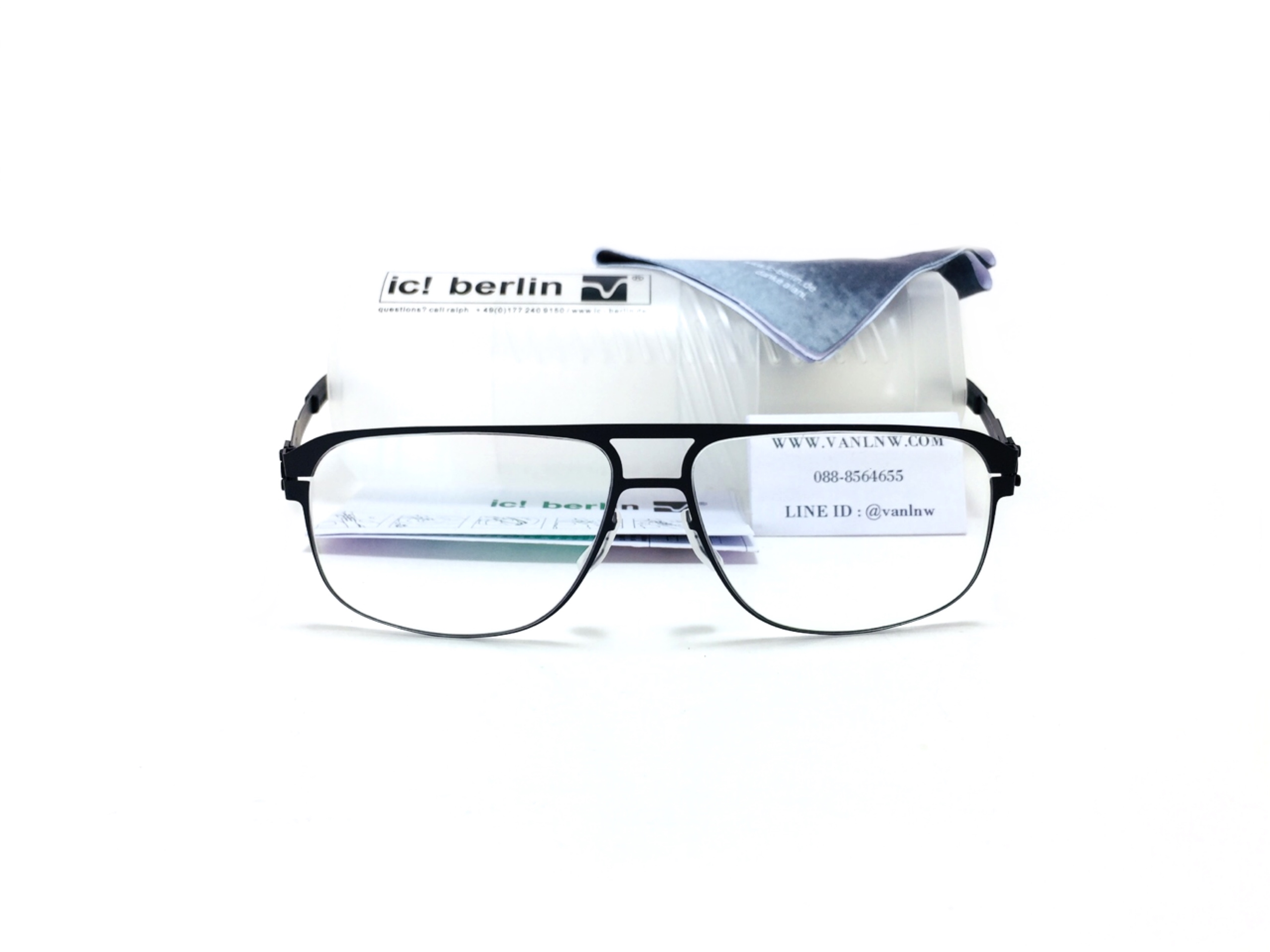 แว่นสายตา ic berlin model mike black 57-15 <ดำ>