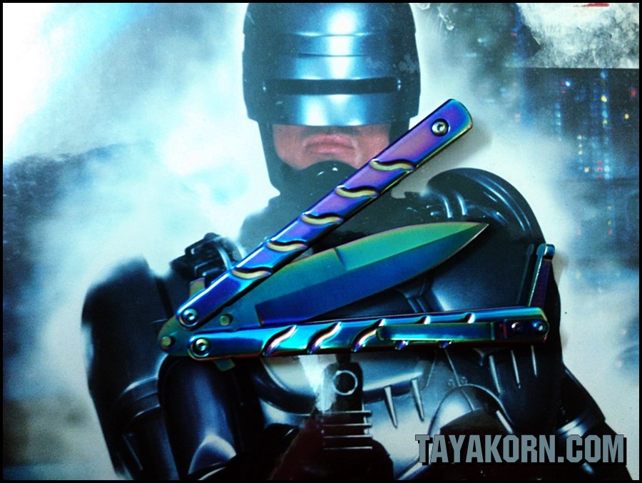 มีดBalisong TKBS 009X The Robocop Rainbow