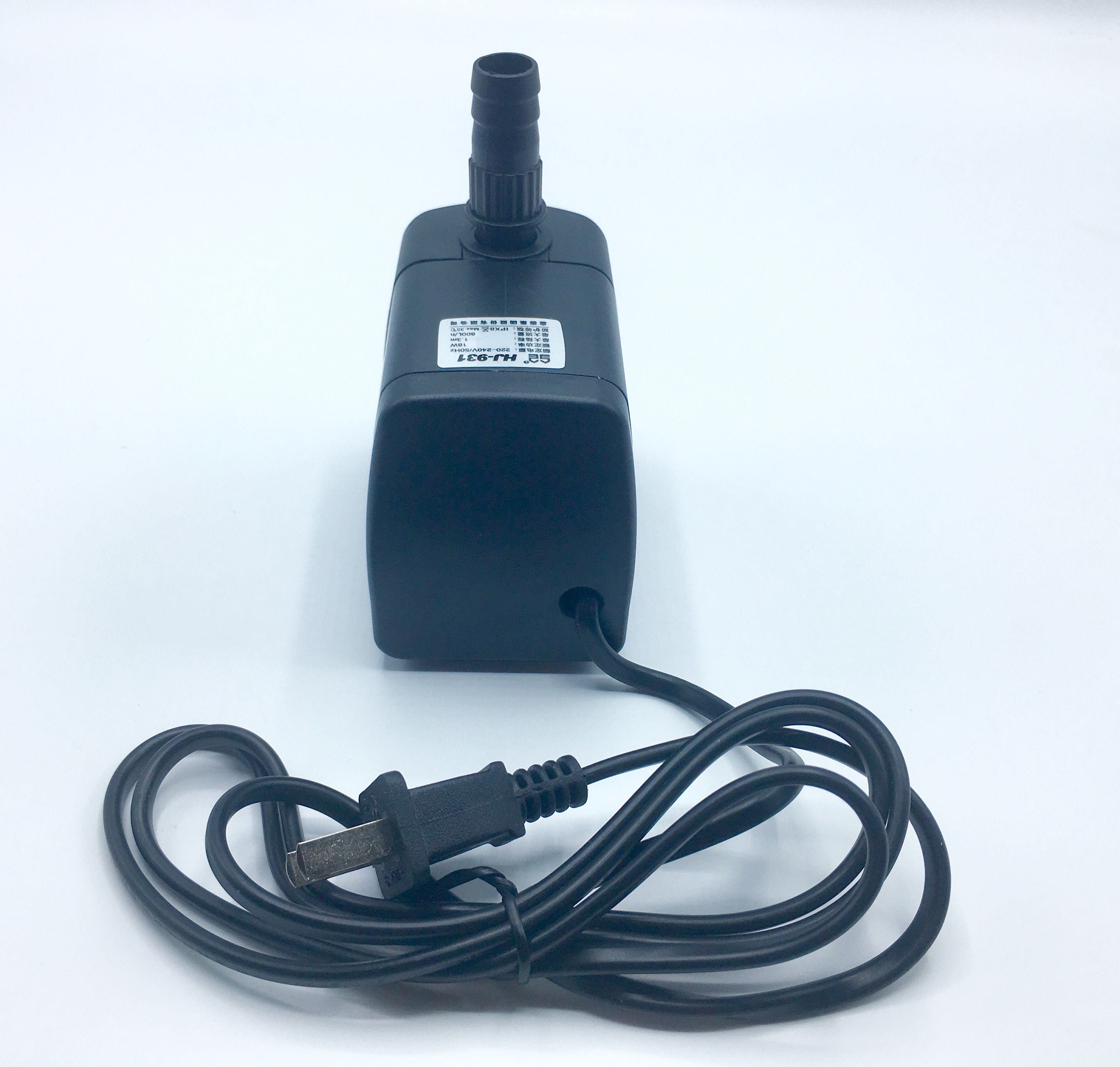 06-HJ-931-220V ปั๊มน้ำแบบแช่ แบบจุ่ม ปั๊มตู้ปลา บ่อปลา ปั๊มดูดปุ๋ย ปั๊มน้ำพุ AC220V อัตรา 800 ลิตร/ชม.รุ่น HJ-931 SKU-448