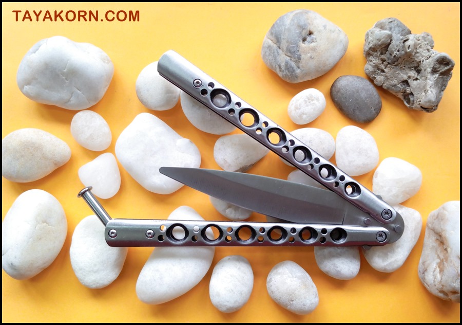 มีดซ้อมควง บาลีซองลองไอซ์แลนด์ ฺLONG ICELAND Balisong TRAINER Knife