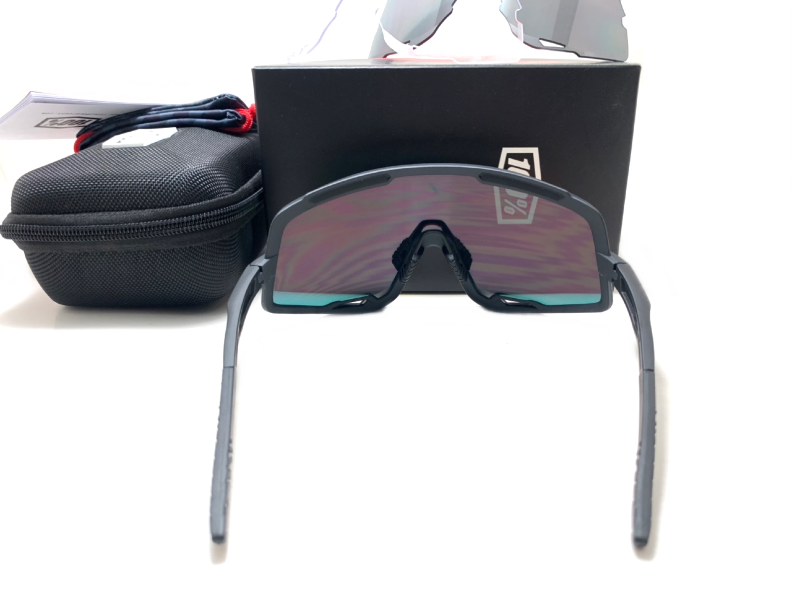 แว่นกันแดด แว่นปั่นจักรยาน 100% Speedcraft Glendale <Soft Tact Red Smoke Lens>