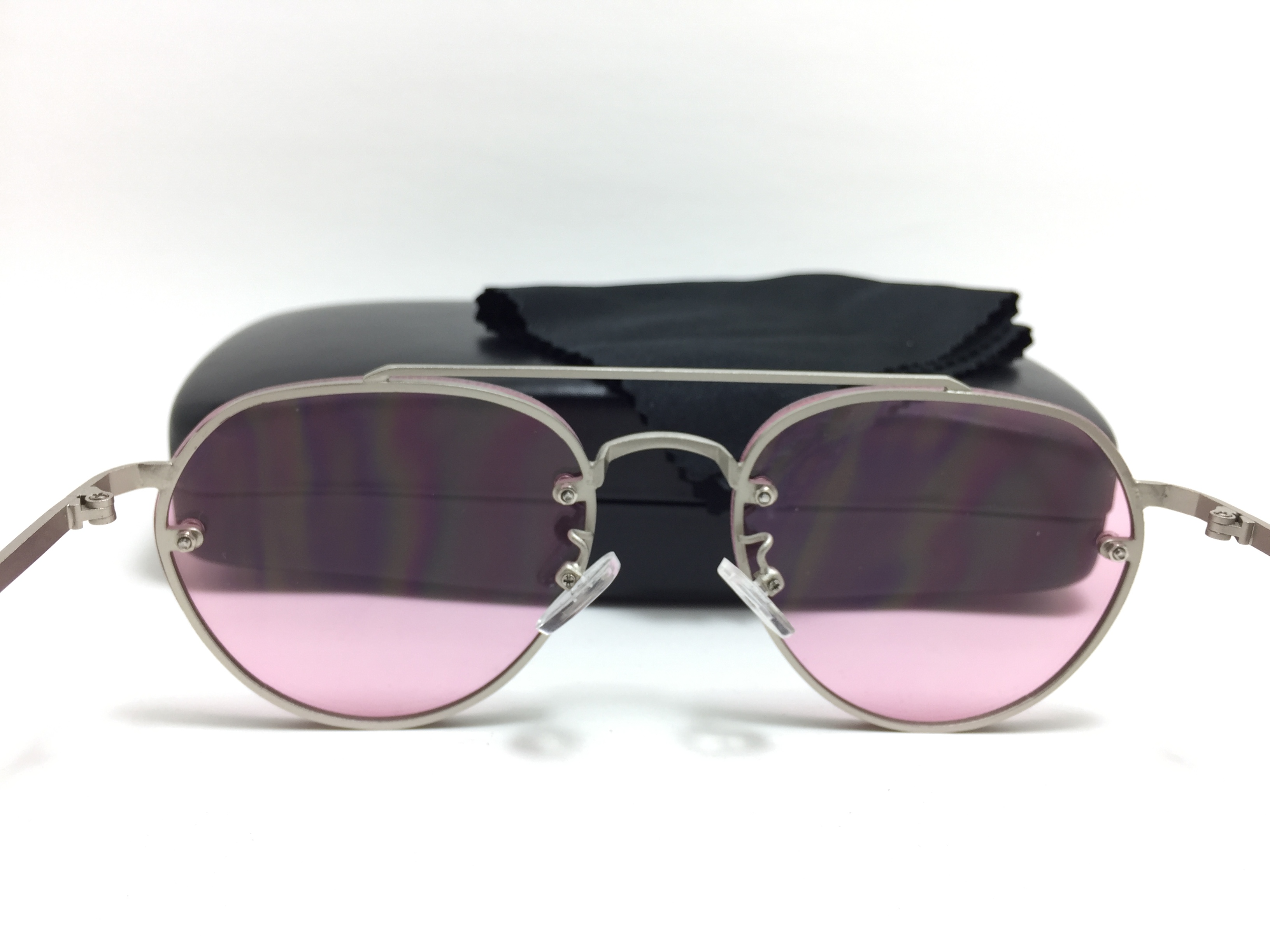 แว่นกันแดดแฟชั่น Silver Frame Pink Sheet 2020 49-22 140 <ชมพู>